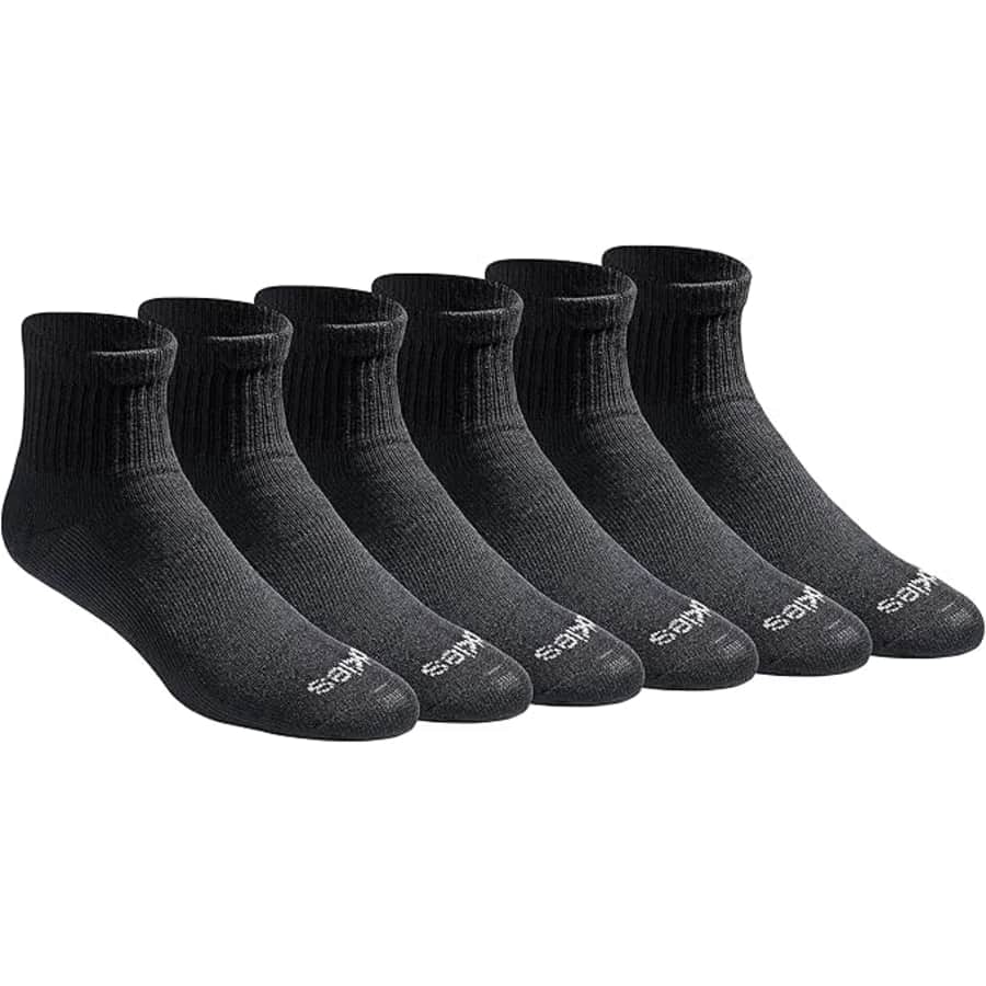 Dickies Men's Dri-tech Moisture Control Quarter Socks 6-Pack: $10