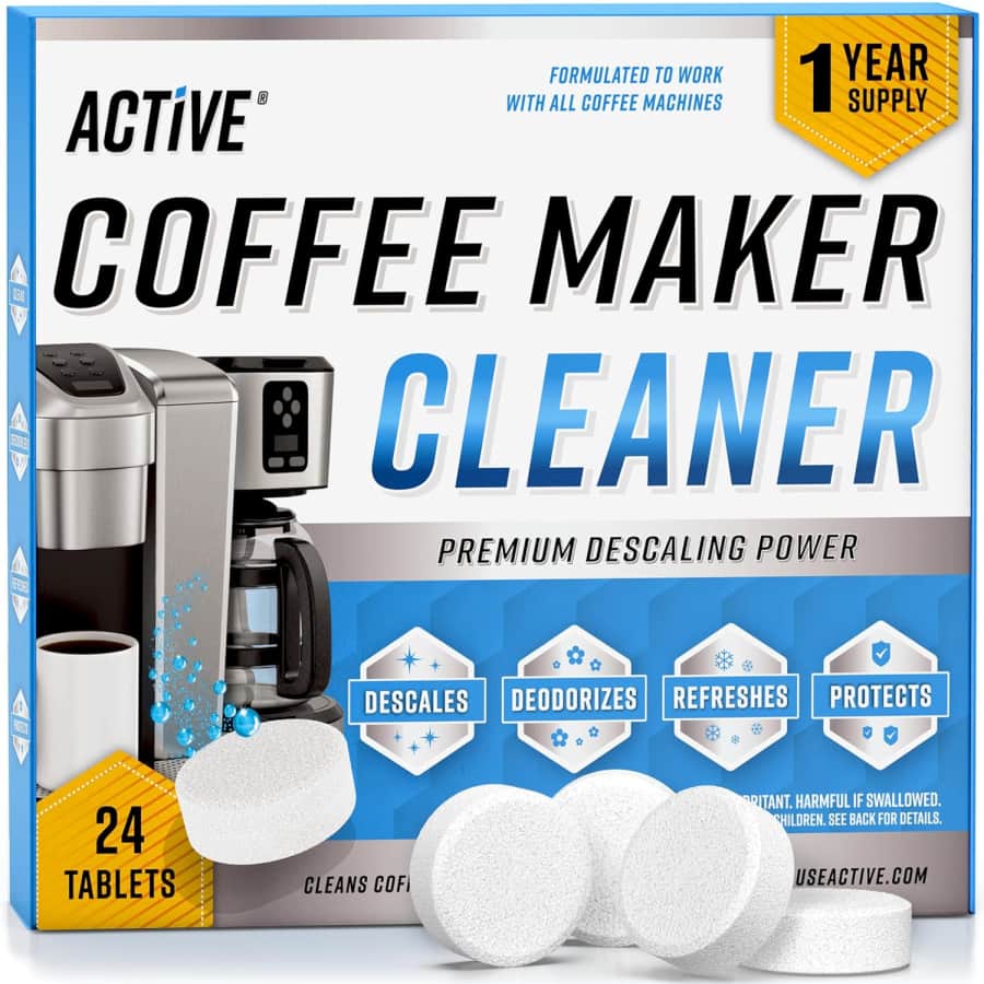 Active Coffee Machine Descaler Tablets 24-Count: $13 w/ subscribe and save Active Coffee Machine Descaler Tablets 24-Count: $13 w/ subscribe and save