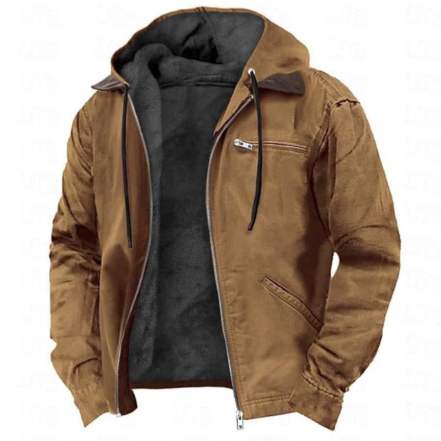 Men's Sherpa Lined Full Zip Hoodie: $18 Men's Sherpa Lined Full Zip Hoodie: $18