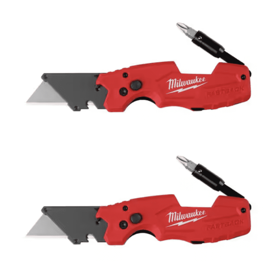 Milwaukee Fastback 6-in-1 Folding Utility Knife w/ General Purpose Blade 2-Pack: $19.97