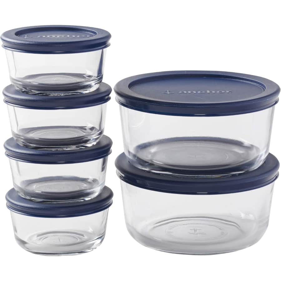 Anchor Hocking 12 Piece Glass Storage Set: $16.57