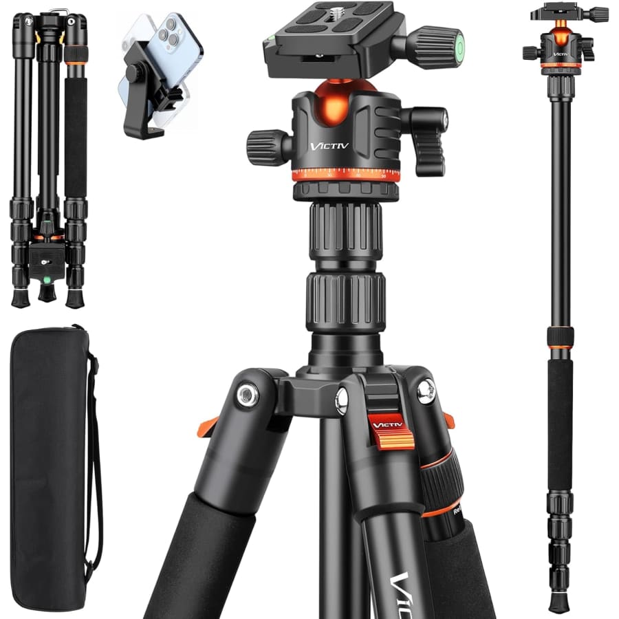 Victiv 76" Camera Tripod w/ 360° Panorama Ball Head: $29.99 Victiv 76" Camera Tripod w/ 360° Panorama Ball Head: $29.99