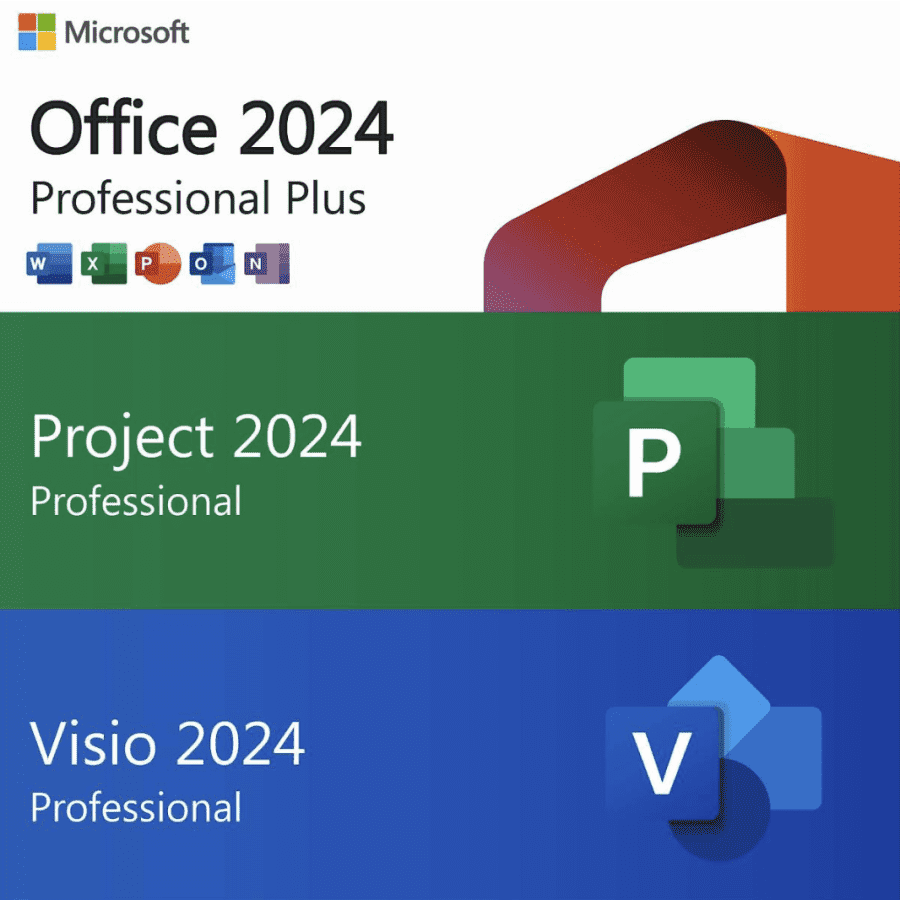 Microsoft Office Professional 2024 + Microsoft Project 2024 + Microsoft Visio 2024: $25