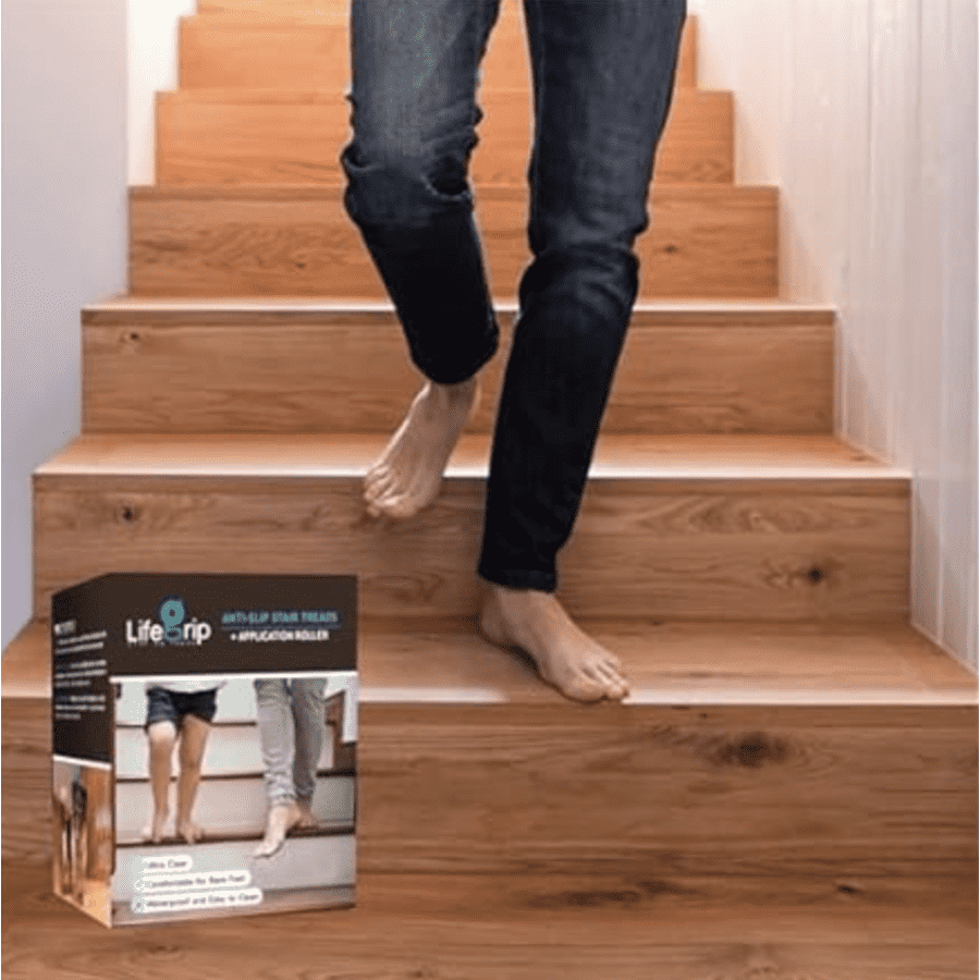 LifeGrip Transparent Stair Treads for Wooden Stairs: $16 LifeGrip Transparent Stair Treads for Wooden Stairs: $16