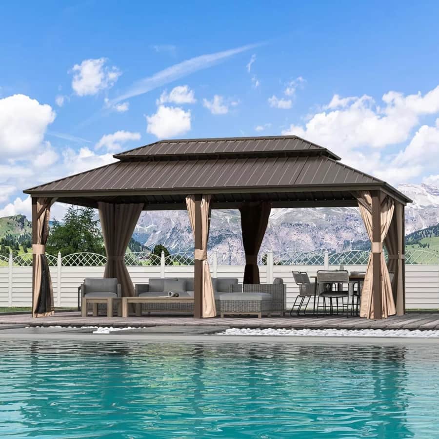 Domi 12x20-Foot Hardtop Gazebo: $1152 Domi 12x20-Foot Hardtop Gazebo: $1152