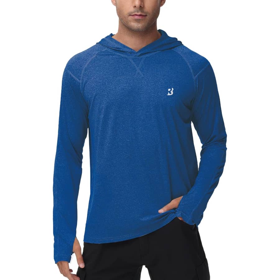 Men's UPF 50+ Sun Protection Hoodie Shirt: $11.99