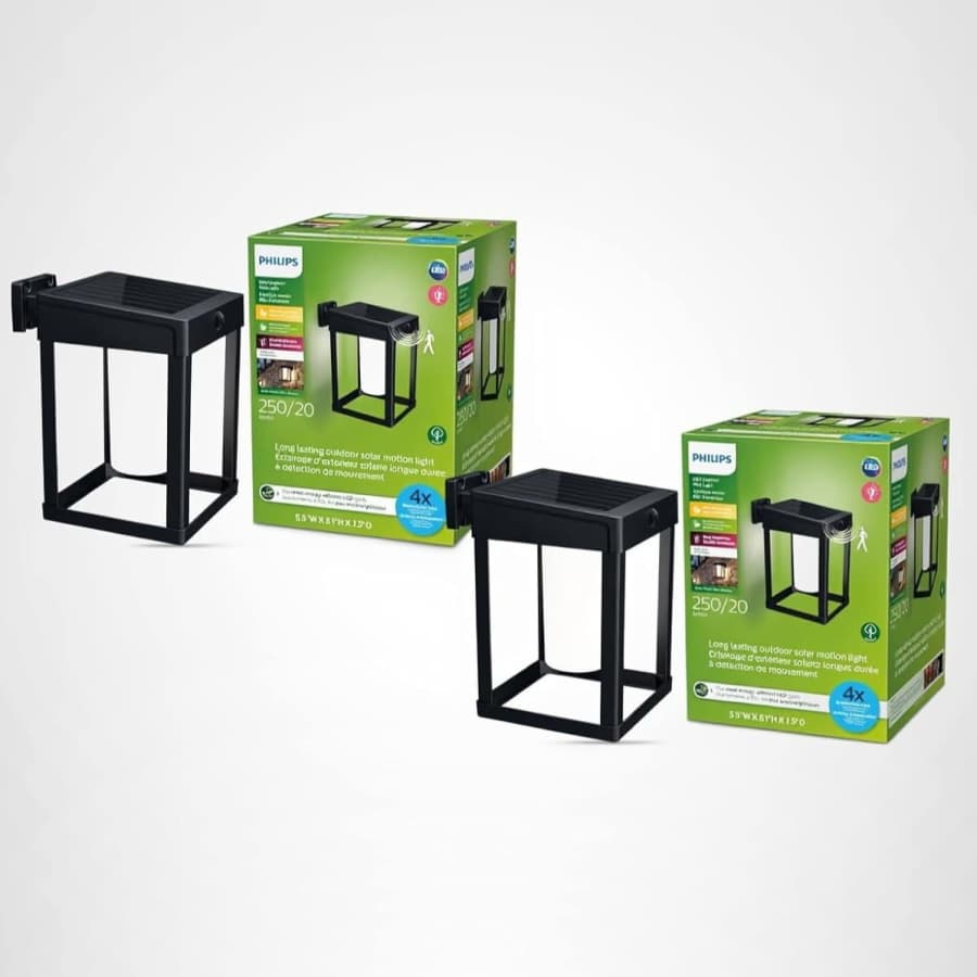 Philips LED Ultra Efficient Solar Wall Lantern 2-Pack: $17