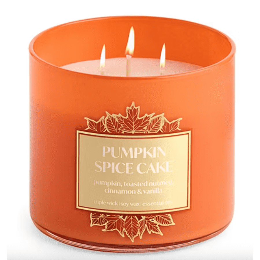 Distant Lands Pumpkin Spice Cake 3-Wick Scented Jar Candle: $12