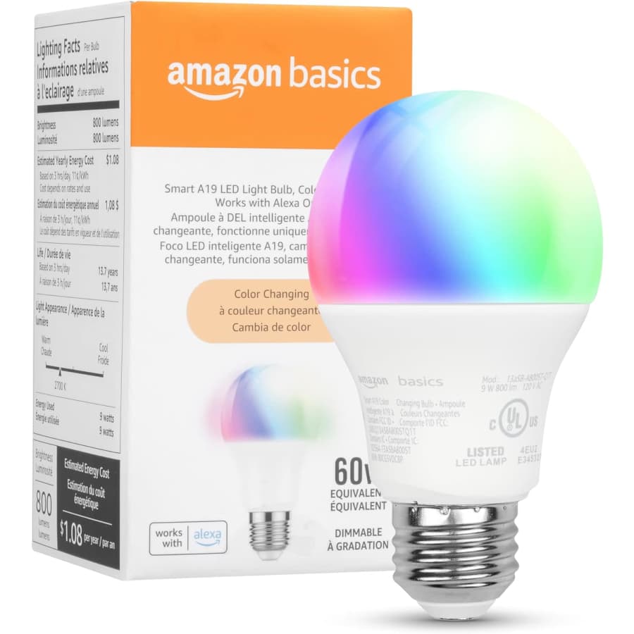 Amazon Basics Smart A19 LED Light Bulb: $6 w/ Prime Amazon Basics Smart A19 LED Light Bulb: $6 w/ Prime