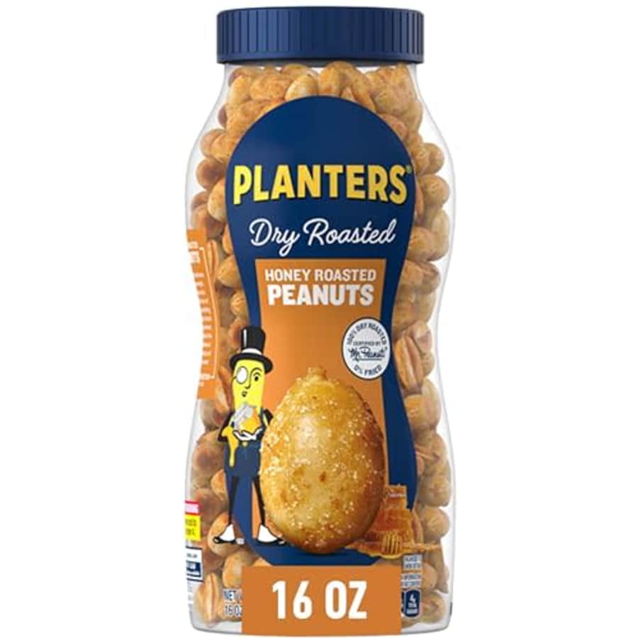 Planters Honey Roasted Peanuts 16-oz. Jar 6-Pack: $15 via Subscribe & Save