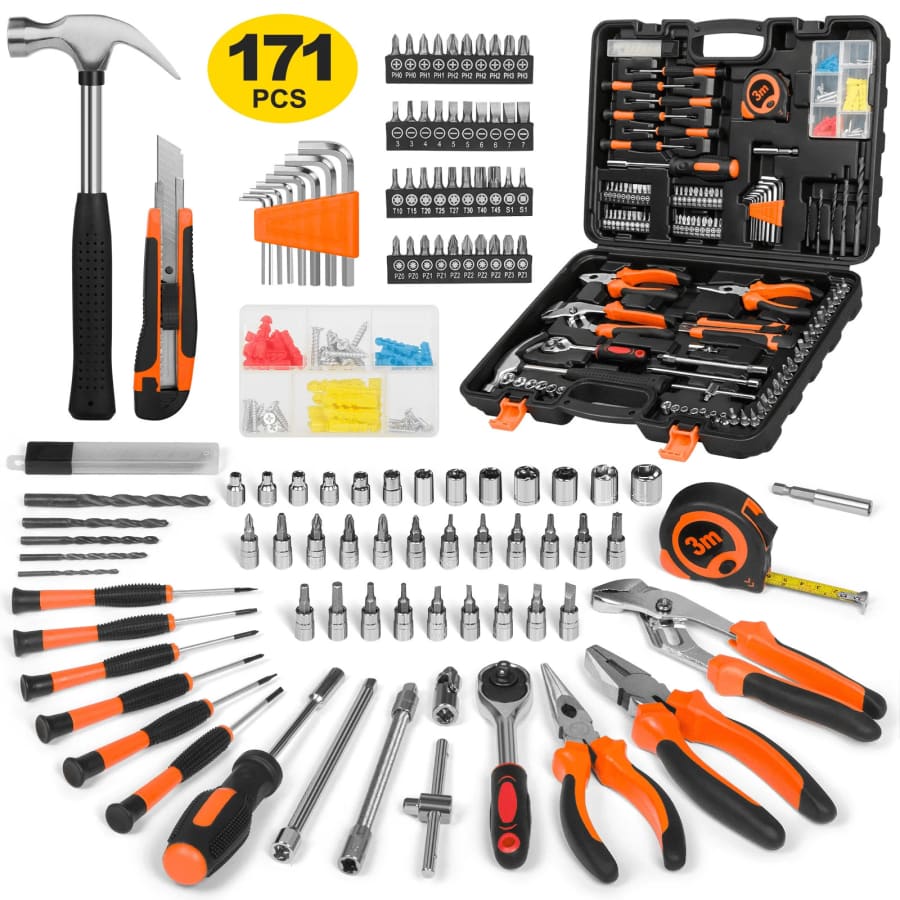 171-Piece Mechanics Tool Kit and Socket Set w/ Toolbox: $38 171-Piece Mechanics Tool Kit and Socket Set w/ Toolbox: $38