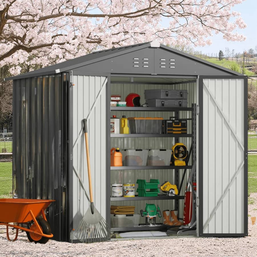 6x4-Foot Metal Storage Shed: $117 6x4-Foot Metal Storage Shed: $117