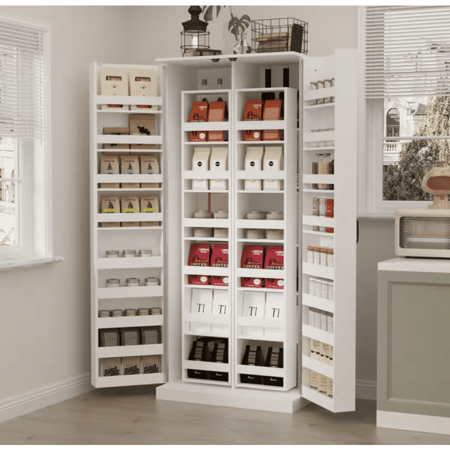 Fufu & Gaga Modern Pantry with Wine Storage: $374 Fufu & Gaga Modern Pantry with Wine Storage: $374