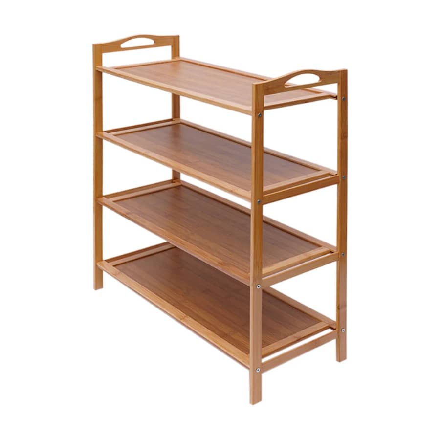 4-Layer Bamboo Shoe Rack: $22 4-Layer Bamboo Shoe Rack: $22