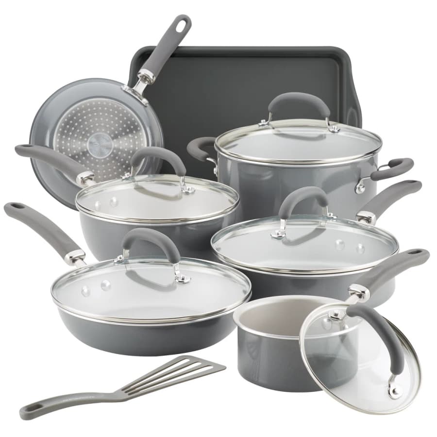 Rachael Ray Create Delicious 13-Piece Aluminum Nonstick Cookware Induction Cookware Set: $109 Rachael Ray Create Delicious 13-Piece Aluminum Nonstick Cookware Induction Cookware Set: $109