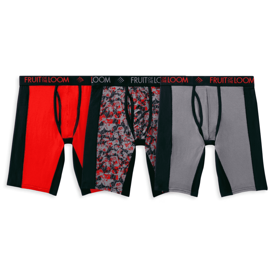 Fruit of the Loom Men's Long Leg Boxer Briefs 3-Pack: from $4.98