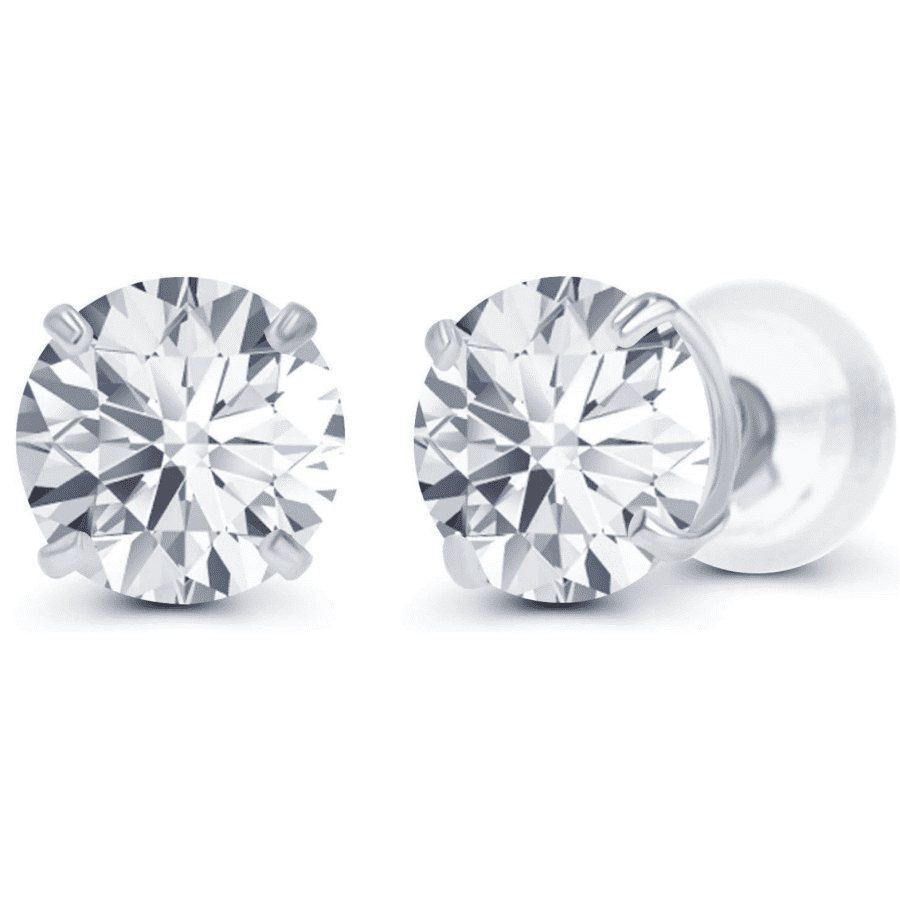 1.6-TCW Genuine Certified Moissanite Stud Earrings: $99