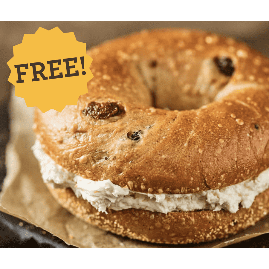 Einstein Bros Bagel and Shmear: Free w/ purchase