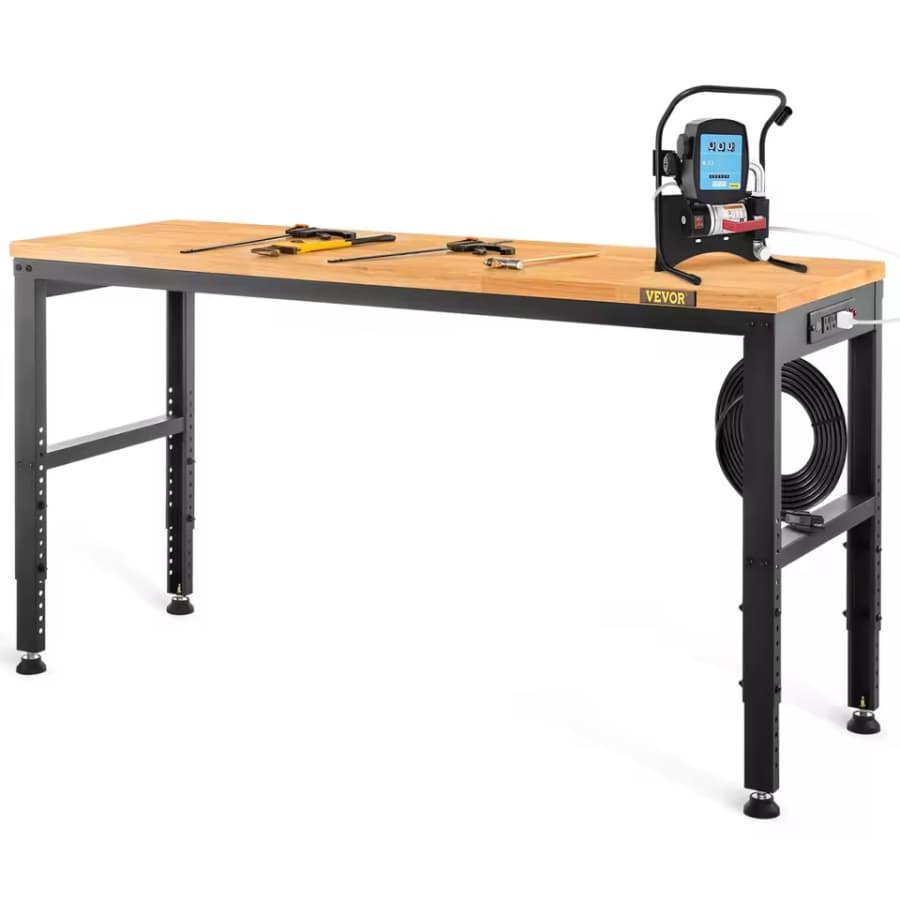 SucceBuy 48" Adjustable Height Workbench w/ Power Strip: $88.20