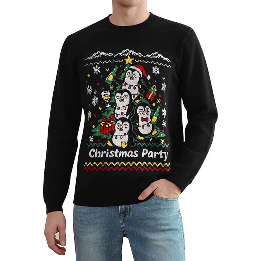 Runhit Men's Ugly Christmas Sweater: $20 Runhit Men's Ugly Christmas Sweater: $20