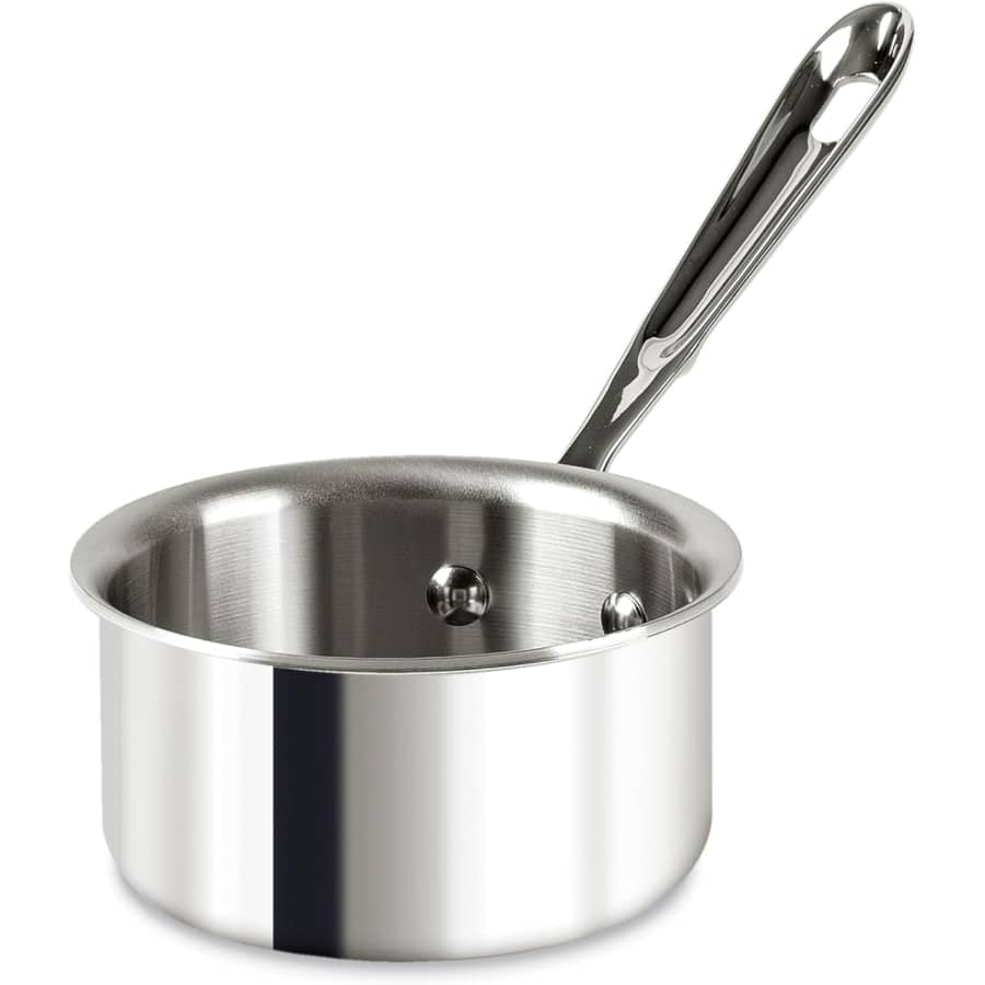 All-Clad D3 3-Ply Stainless Steel 0.5-Quart Sauce Pan: $53 All-Clad D3 3-Ply Stainless Steel 0.5-Quart Sauce Pan: $53