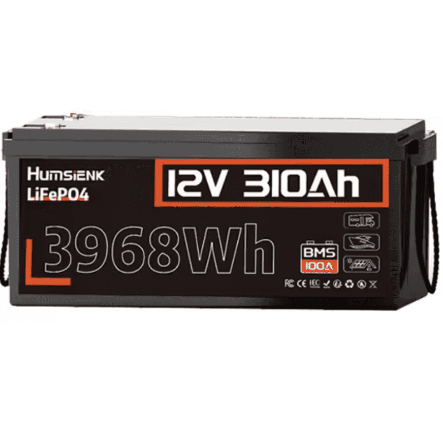 Humsienk 12V 310Ah LiFePO4 Lithium Battery: $280