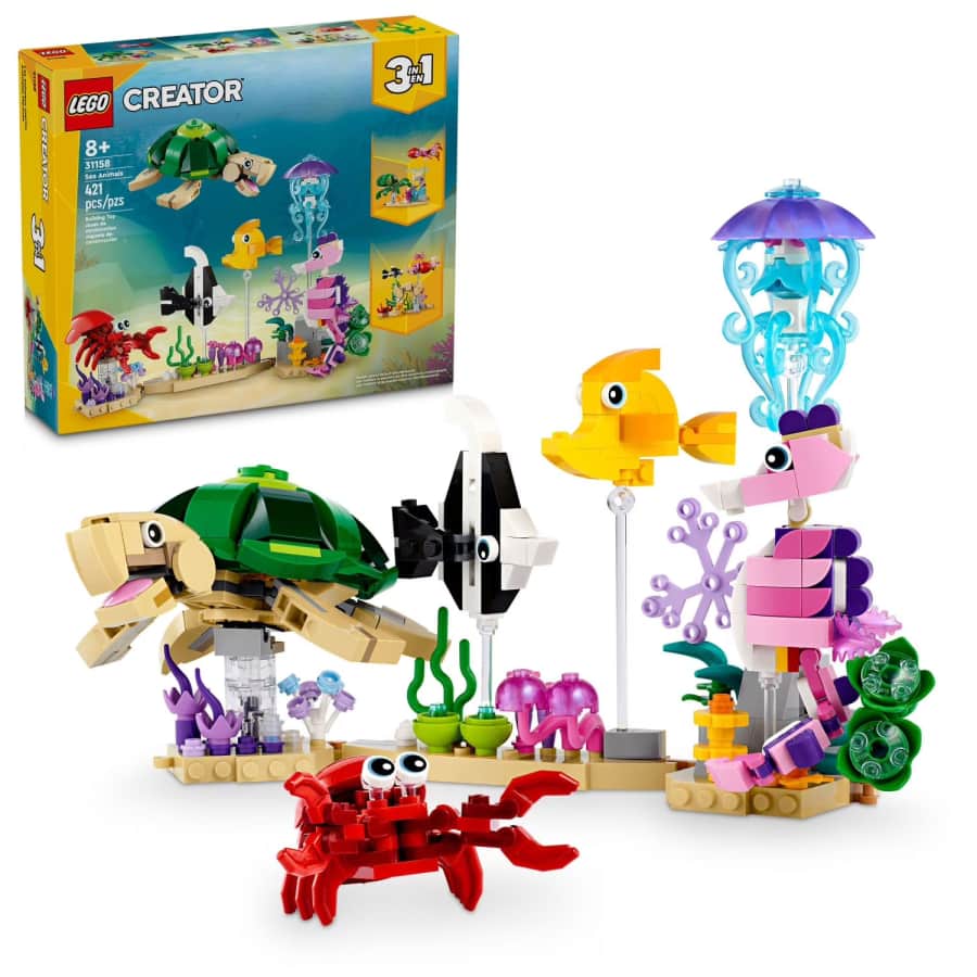 LEGO Creator 3-in-1 Sea Animals Toy Building Set: $15