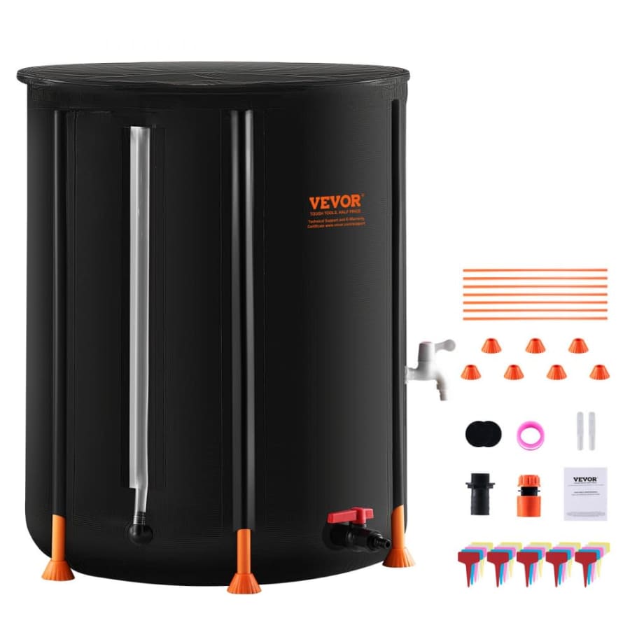 Vevor 100-Gallon Collapsible Rain Barrel Kit: $37.90