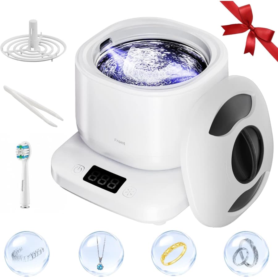 Vcyems Ultrasonic Jewelry Cleaner with U-V Light: $17.49