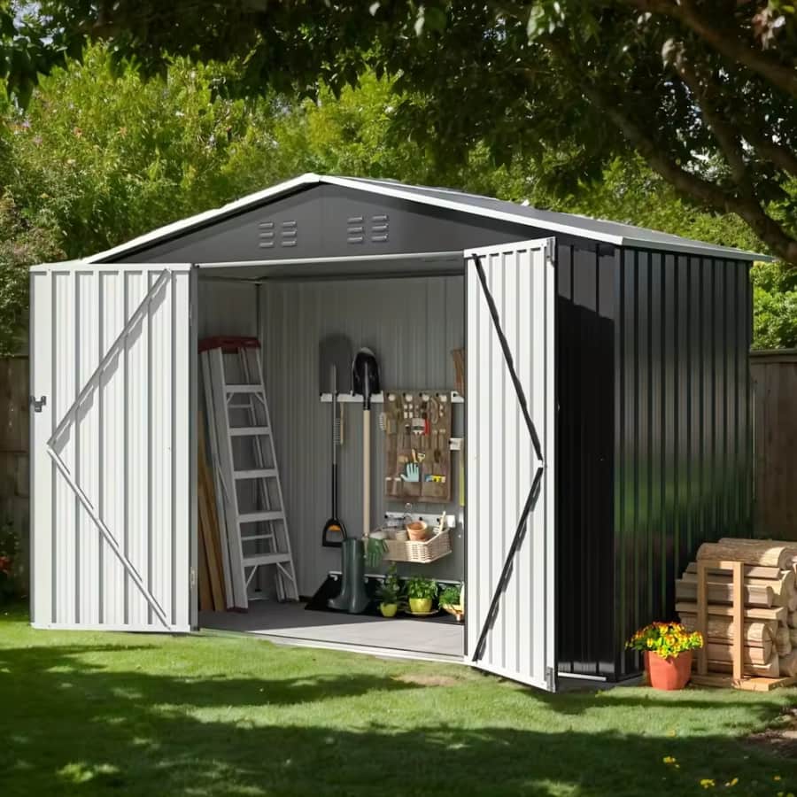 Polar Aurora 9 x 4-Foot Galvanized Steel Storage Shed: $206.98