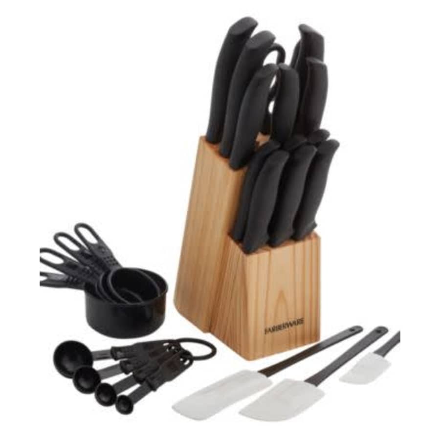 Farberware Soft Grip 25-Piece Cutlery Set w/ Kitchen Tools: $19.86