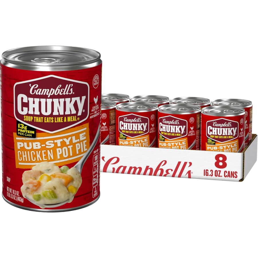 Campbell's Chunky Pub-Style Chicken Pot Pie 16.3-oz. Soup 8-Pack: $11