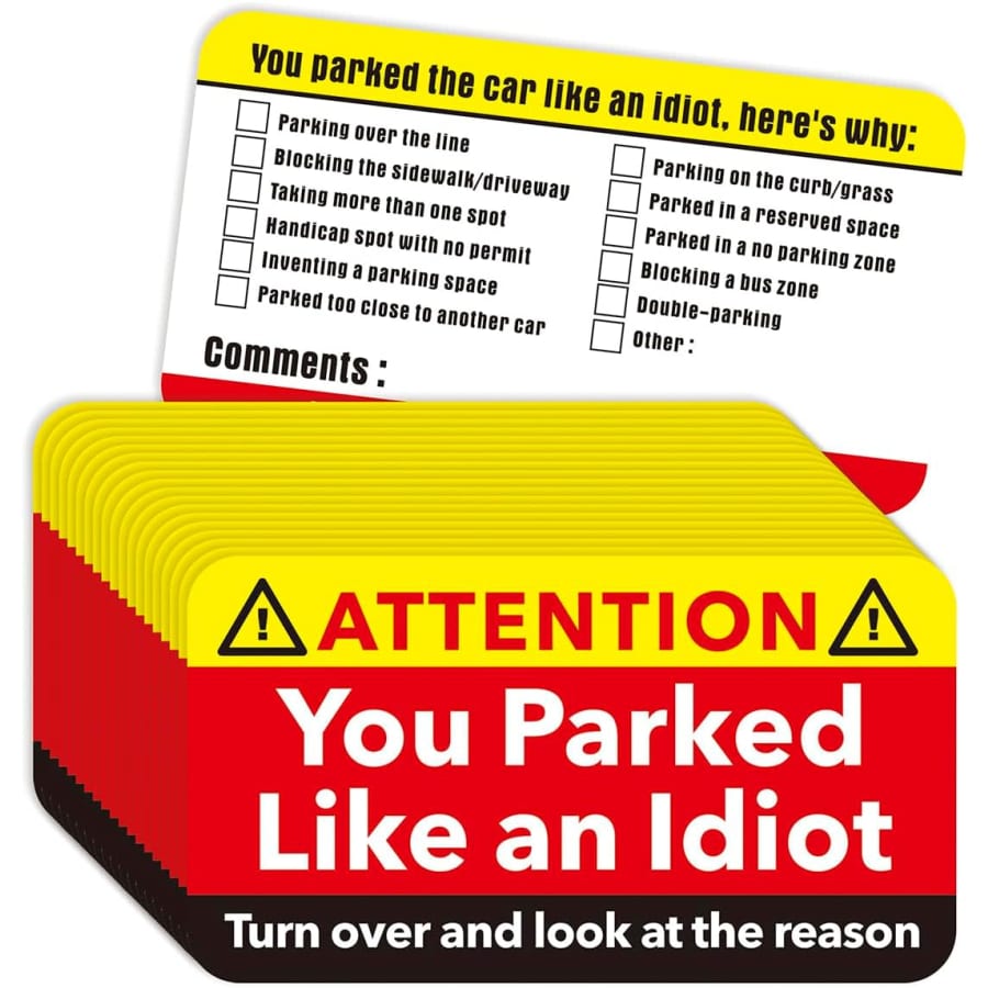 You Parked Like an Idiot Business Card 160-Pack: $4.79 w/ Prime
