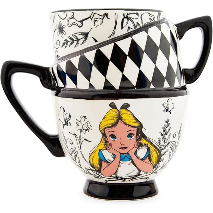 Silver Buffalo Disney Alice in Wonderland Stacked Teacups Ceramic Mug: $15.99 Silver Buffalo Disney Alice in Wonderland Stacked Teacups Ceramic Mug: $15.99
