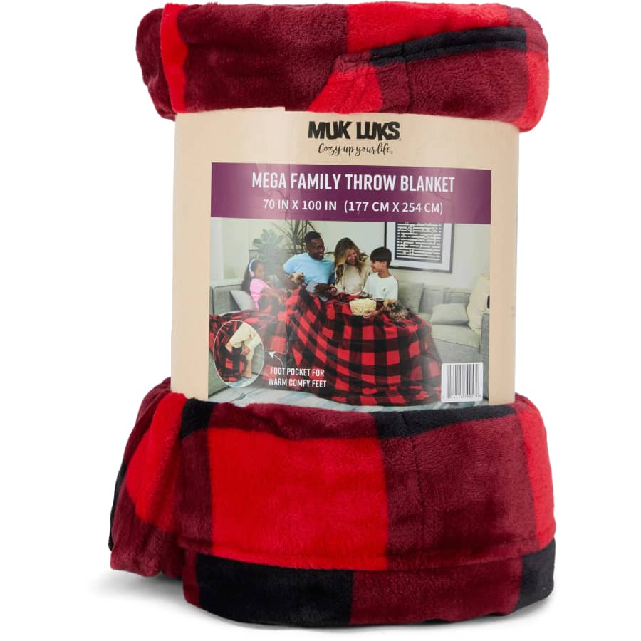 Muk Luks 70x100" Mega Family Throw Blanket: $9.98 Muk Luks 70x100" Mega Family Throw Blanket: $9.98