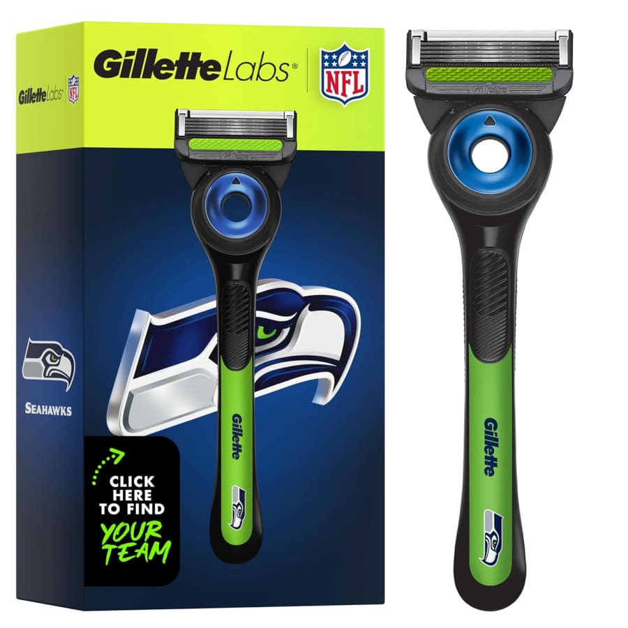 Gillette Labs Special NFL Seahawks Edition Razor with 4 Refills and Stand: $21
