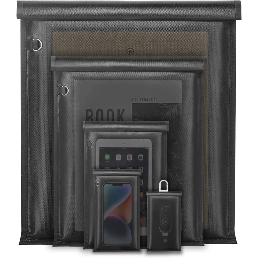 5-Piece Faraday Bag Set: $27