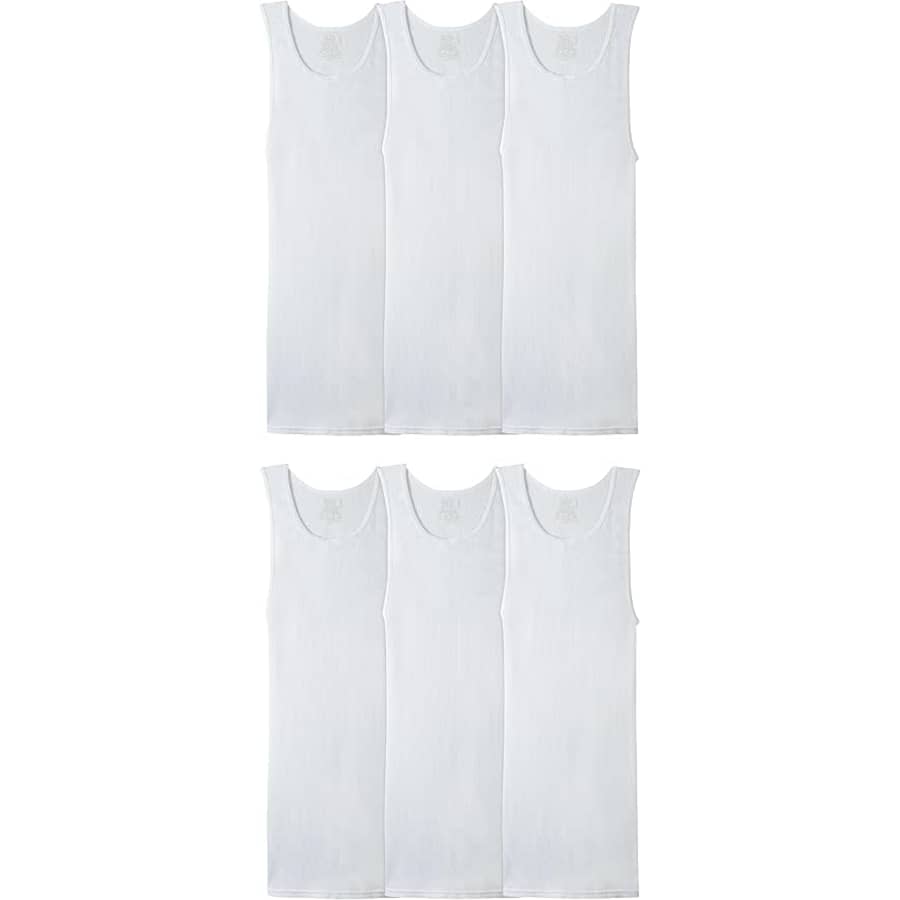 Fruit of the Loom Men's 100% Cotton Tagless A-Shirt 6-Pack: $13.72 Fruit of the Loom Men's 100% Cotton Tagless A-Shirt 6-Pack: $13.72