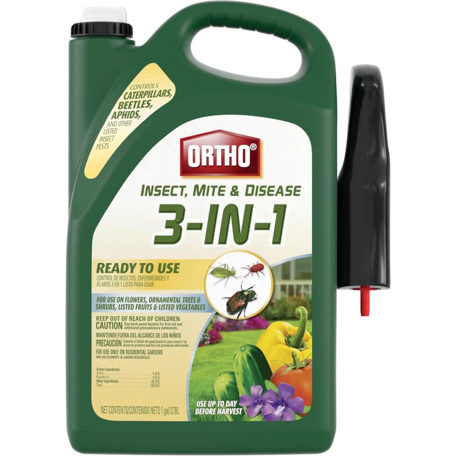 Ortho Insect Mite & Disease 3-in-1 Ready-To-Use 1-Gallon Bottle: $18 Ortho Insect Mite & Disease 3-in-1 Ready-To-Use 1-Gallon Bottle: $18