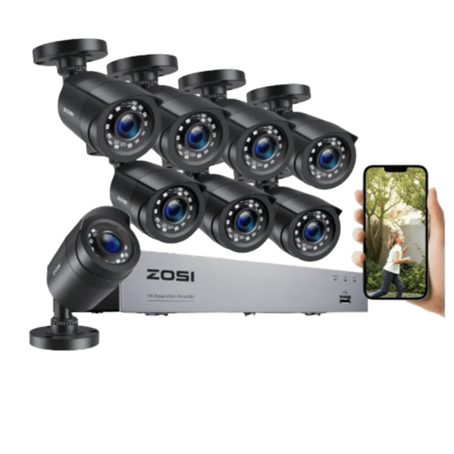 Zosi 8-Channel 5MP Lite DVR 1080P Outdoor CCTV Security Camera System with Night Vision: $133 Zosi 8-Channel 5MP Lite DVR 1080P Outdoor CCTV Security Camera System with Night Vision: $133