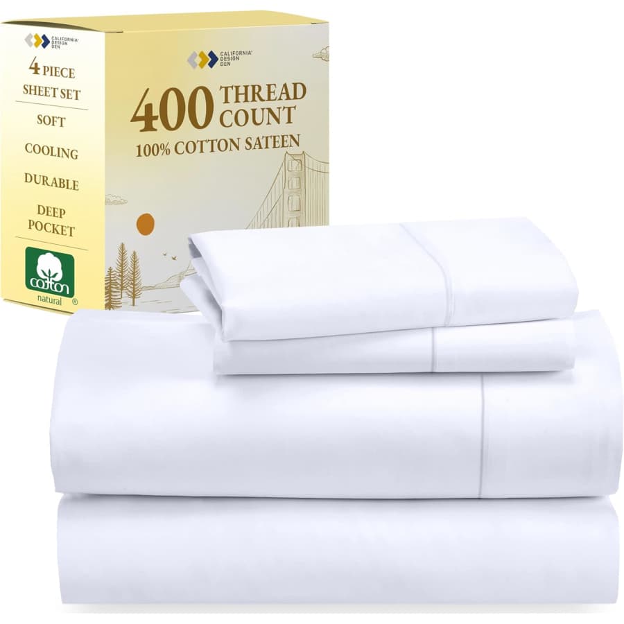 California Design Den 400-Thread Count Sheet Sets: Up to 39% off California Design Den 400-Thread Count Sheet Sets: Up to 39% off
