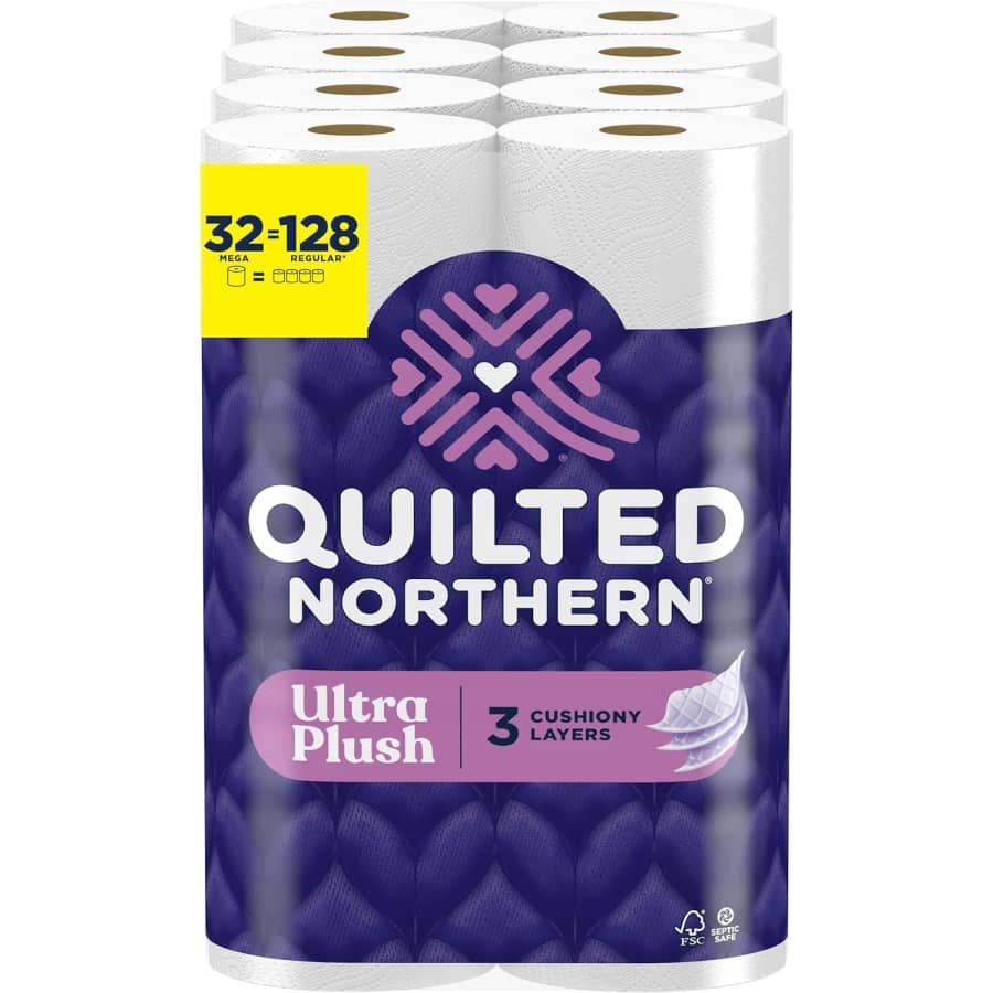 Quilted Northern Ultra Plush Mega Roll Toilet Paper 32-Pack: $25 Quilted Northern Ultra Plush Mega Roll Toilet Paper 32-Pack: $25