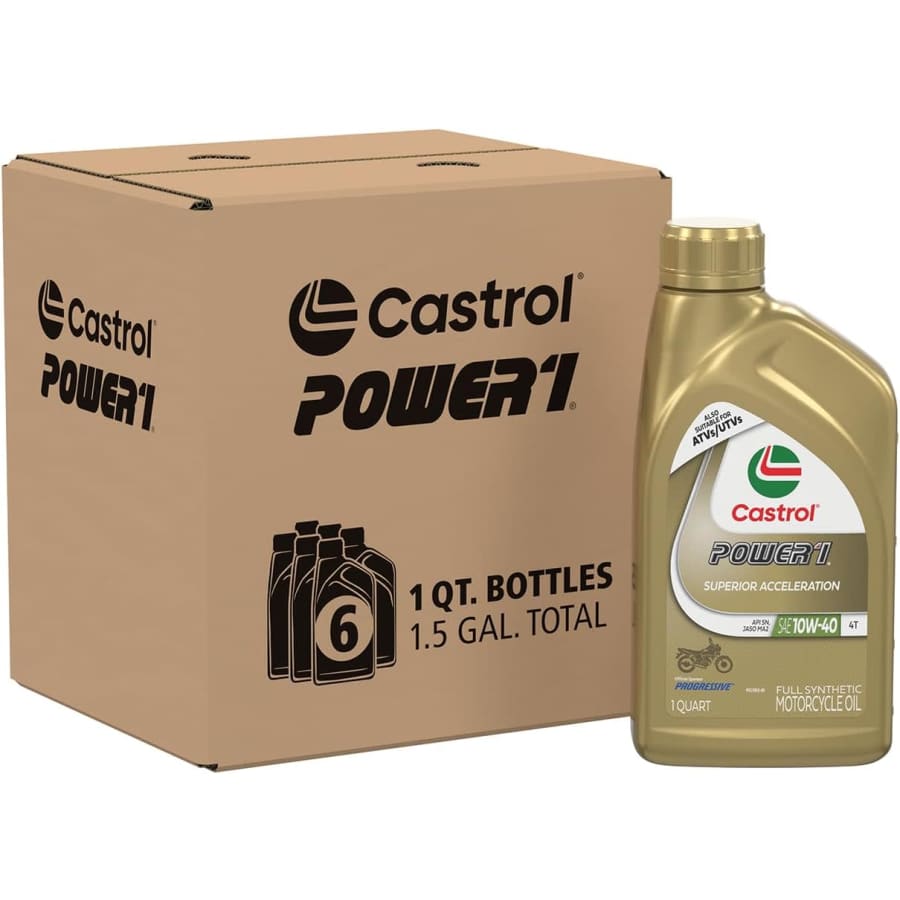 Castrol Power1 4T 10W-40 Full Synthetic Motorcycle Oil 1-Quart Bottle 6-Pack: $38 via Sub. & Save