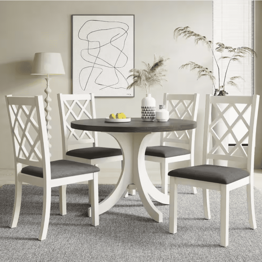 Harper & Bright Designs Mid-Century 5-Piece Dining Table Set: $442