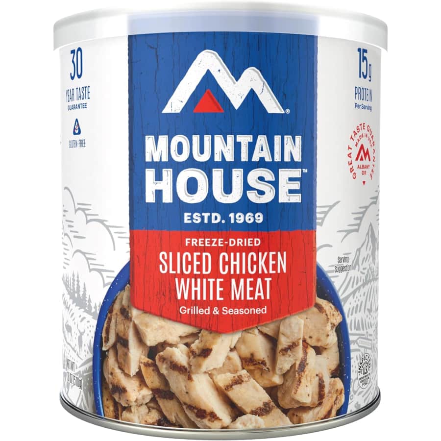 Mountain House 24-Serving Freeze-Dried Grilled Sliced Chicken: $47.50 Mountain House 24-Serving Freeze-Dried Grilled Sliced Chicken: $47.50