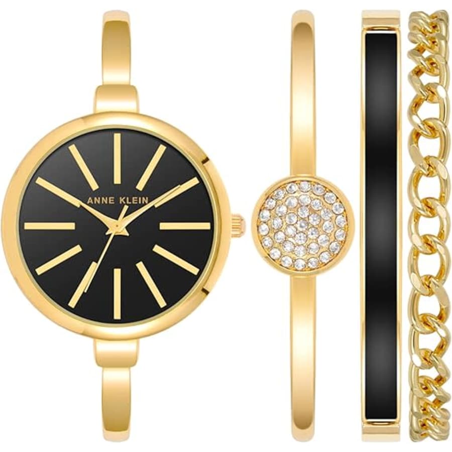 Anne Klein Women's Bangle Watch and Bracelet Set: $25