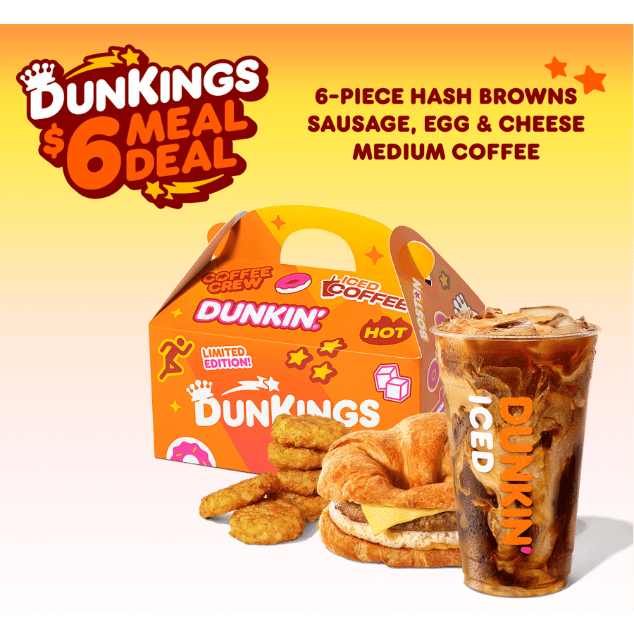 Dunkin' Donuts DunKings Meal Deal: $6