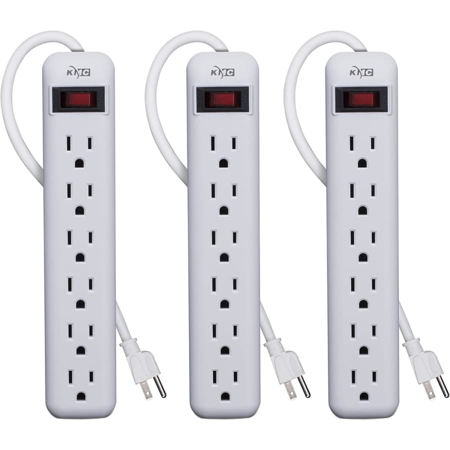 KMC 6-Outlet Power Strip 3-Pack: $8 KMC 6-Outlet Power Strip 3-Pack: $8