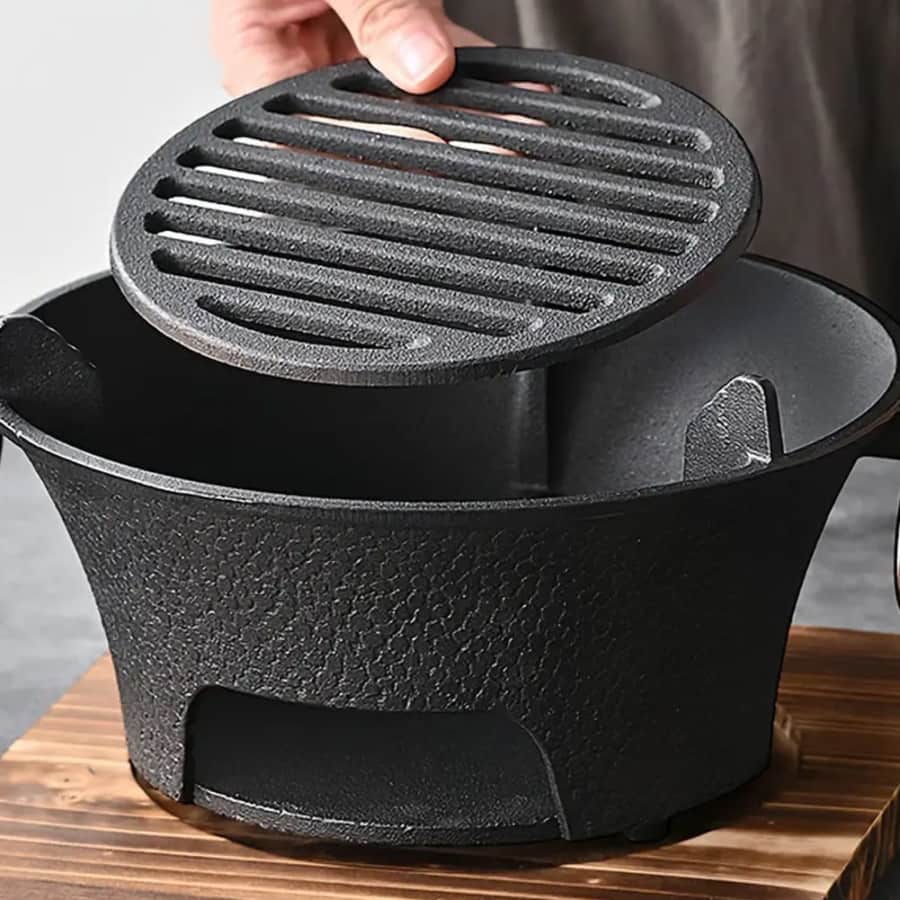 Portable Cast Iron Charcoal Stove: $24