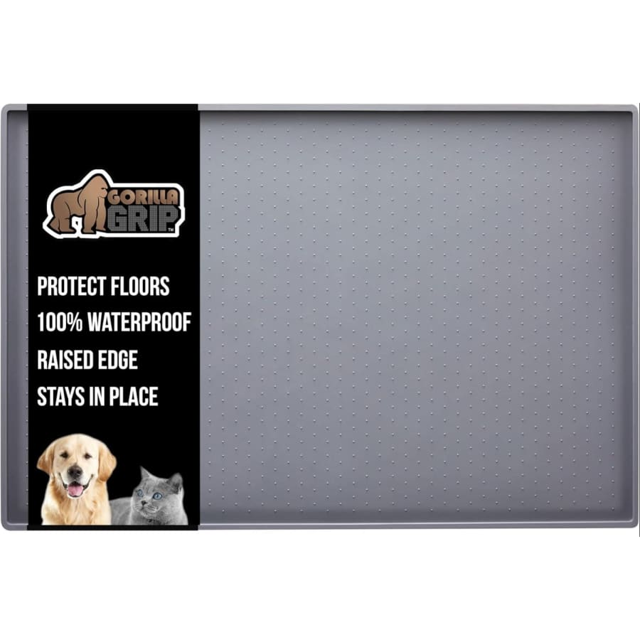 Gorilla Grip 100% Waterproof Raised-Edge Pet Feeding Mat: $7.98